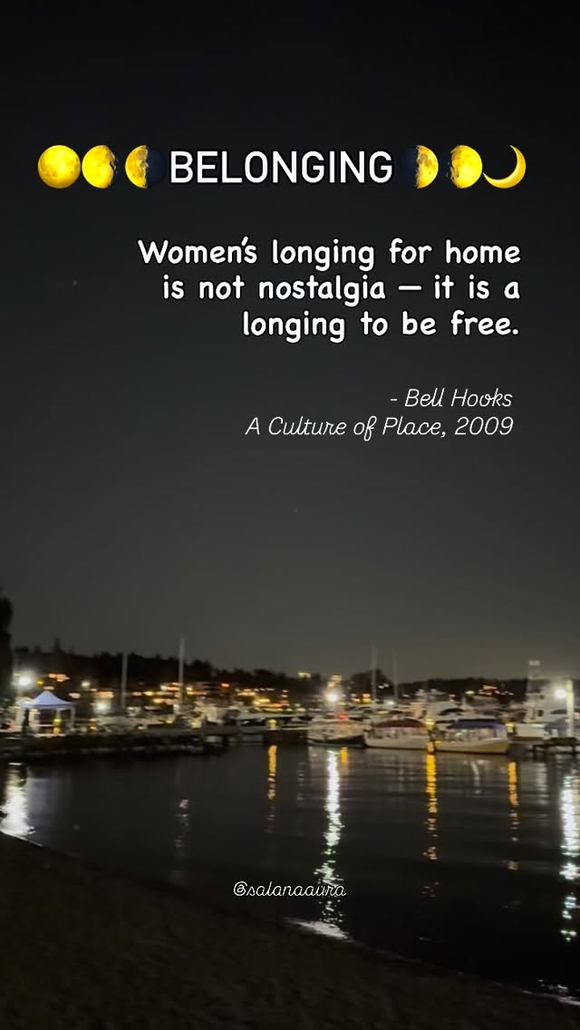 I wish you belonging to love ❤️ that is both a radical act and a regenerative force, a way to renewal.
This longing for belonging — is not nostalgia, it’s not about returning to a house, to any one person, but to a way of being that feels rooted, safe, and authentic. Belonging isn’t just physical, it’s emotional, ancestral, and spiritual.
bell hooks names a deep wound many women carry — displacement.
Women, especially women of color, have often been denied belonging:
• Patriarchy tells women their bodies, homes, and lands are not truly theirs.
• Colonialism and capitalism displace women from ancestral lands and from ecological harmony.
• Racism & Sexism uproots women’s sense of safety and worth in their own communities.
To belong as a woman:
• Come home to your body.
• Root into the earth.
• Reweave connection through love.
This triad — Body · Earth · Community — forms a circle of renewal.
When you heal, all are nourished. 💕
#bellhooks #salanaaura #feminineawakening #patriarchydetox #lifecoaching #mindfulcoaching