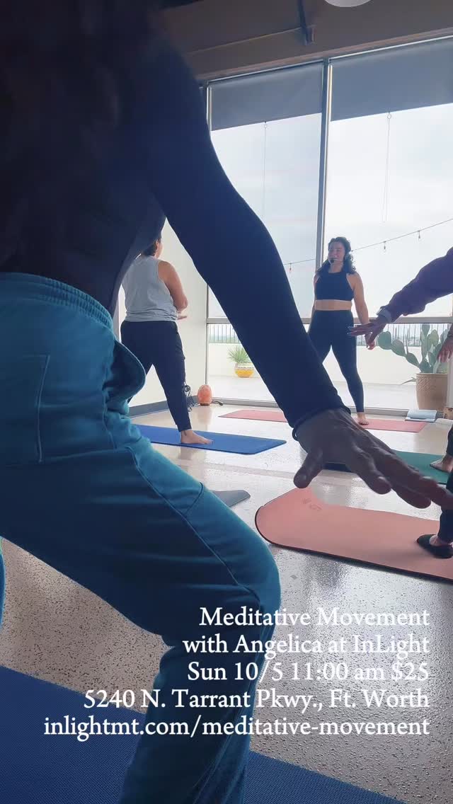 This Sunday 10/5 11 am. Join @inlightmt at our N. Ft. Worth location for Meditative Movement! This will give you a natural uplift in your life!
https://www.inlightmt.com/meditative-movement