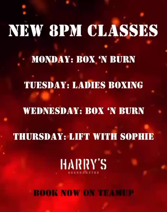 Starting this week: new 8pm classes, if you can’t make the early morning box ‘n burn we’ve now added two evening slots, plus an extra ladies boxing and for those who have seen @sophiejade__fitness classes you can try it for yourself!
Head over to the TeamUp app to book on.
Your first class is on us, use the discount code ‘firstfree’
#boxing #gym #berkhamsted #berkhamstedboxing #harrysboxing #fit #berkhamstedfitness #berkhamstedlife #harrys