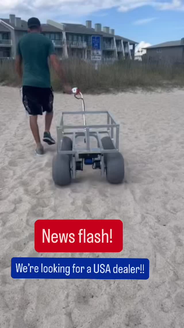 Want to become our only US dealer 🚨‼️
We’re opening the door for one U.S. dealer to secure the exclusive rights to sell the Beach Mule — the only 4WD, lightweight electric beach cart designed to carry up to 300 lbs across sand with ease, in the USA Mainland. Our newest model, the 500HD expands our offering to 500lbs on the sand to appease even the heaviest hauled out there.
This year alone we’ve had 300+ orders, and all of them would be yours. We’re only looking for one partner in the U.S., and once that spot is taken, it’s gone.
To get started, you’ll need to take on at least 1-2 pallets this spring to gear up for the season and establish your territory. This is your chance to own the entire U.S. market for a product that’s already proven, in demand, and made right here in Wilmington, NC.
This will be first come first serve with the right fit.
Main qualifications to become a Dealer:
-Excellent and Prompt Customer Service
Warehouse with Brick-and-Mortar site (at least 1 site)
-Desire to sell or already knowledgeable about Beach products
-Currently sells products
-Great attitude and easy to work with - Enjoys what they do and what they already sell
Think you have what it takes? Apply now to secure your spot:
https://www.thebeachmule.com/contact-8-3
Once it’s filled, we won’t be offering this again. Don’t miss it!