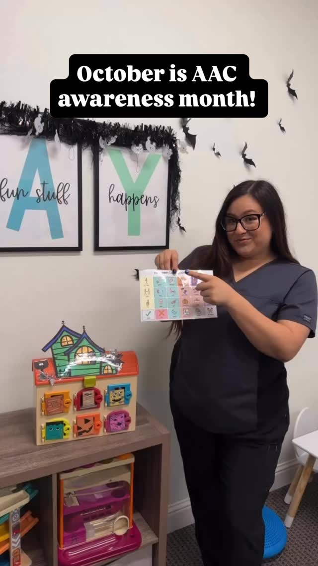 It’s spooky season, and Kassandra is brewing up some AAC magic by transforming old toys into new ways to play and communicate! #aacawarenessmonth #communicationforall #fresnospeechtherapy #fresnospeechclinic #fresnoslp #slp #aac