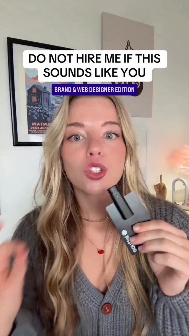 Do not hire me if this sounds like you ✨ #branddesigner