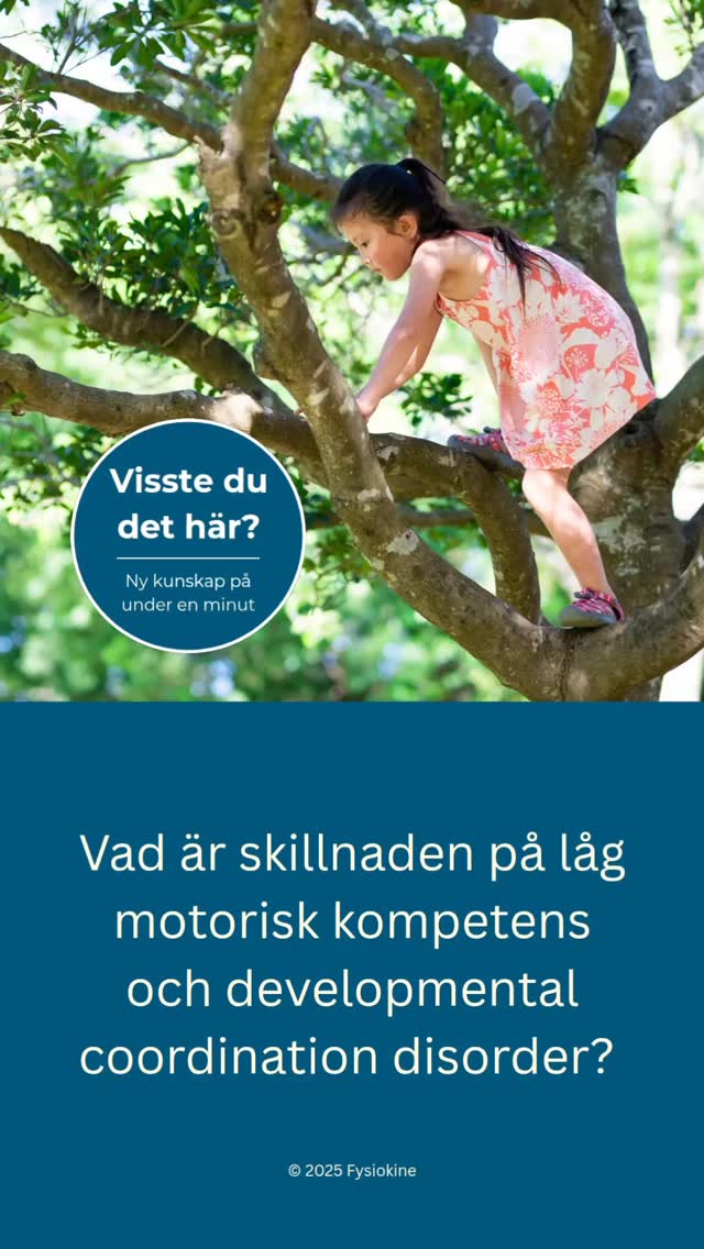 💙 Vad är egentligen skillnaden mellan developmental coordination disorder (DCD) och låg motorisk kompetens?
Under #DCDAwarenessWeek har du fått lära dig mer om DCD – en diagnos som påverkar barns rörelseförmåga, vardag och hälsa. Samtidigt visar forskning att barns motoriska förmåga generellt har försämrats de senaste 20 åren, både internationellt och i Sverige. Men hur vet man skillnaden mellan DCD och låg motorisk kompetens?
I denna artikel beskriver Tamplain och Cairney det på följande sätt:
🤸♀️ Låg motorisk kompetens = svag motorik som ofta kan förbättras med träning, övning och stöd.
🧠 DCD = en motorisk koordinationsstörning som drabbar 5–6 % av alla barn, påverkar vardag, skola och hälsa – och kräver utredning och individuellt anpassade insatser.
💡 Att förstå skillnaden är avgörande för att kunna ge rätt stöd i tid.
📚 Läs mer i artiklarna här:
🌎 https://link.springer.com/article/10.1007/s40474-024-00294-y
🇸🇪 https://idrottsforum.org/ericssonetal241211/
📣 Dela gärna inlägget för att sprida kunskap om DCD och barns motoriska utveckling. 💙
#dcd #developmentalcoordinationdisorder #dcdsverige #DCDawarenessweek2025 #npf #adhd #autism #motorik #rörelse #fysioterapi #hälsa #fysiskaktivitet #visstedudethär