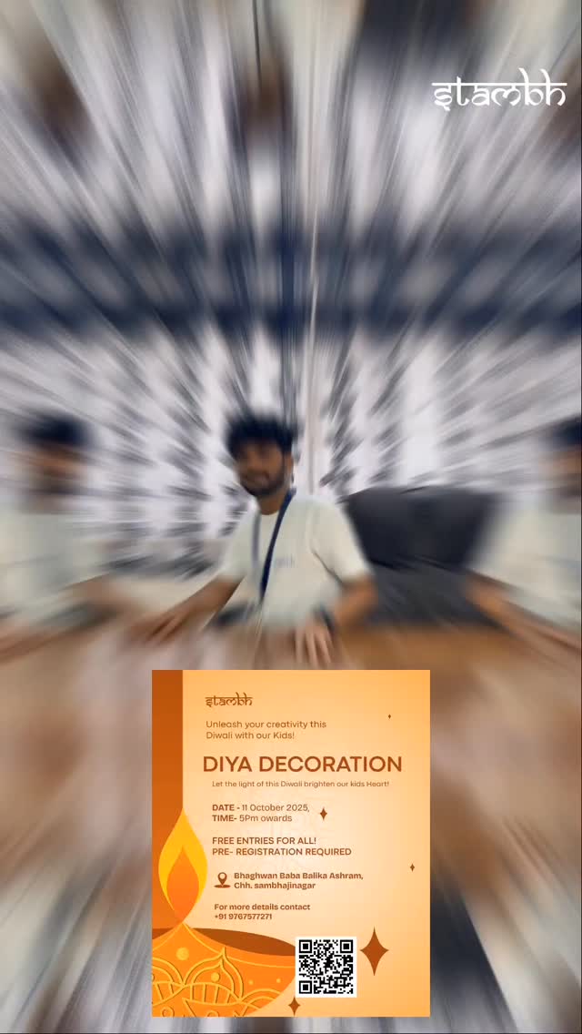 Decorate diyas, spread smiles, and support a beautiful cause 💖 free Entry 🙌🏼
🪔 Diya Decoration for a Cause
📍 Bhagwan Baba Balika Ashram, Beed By pass , Chhatrapati Sambhajinagar.
📅 11/10/2025 | 🕔 5 PM.
💫 Open to all | No fees | Registration required
Registration Link in Bio.
#chhatrapatisambhajinagar #stambhforchange #love #diwalicelebrations💥 #decorationideas