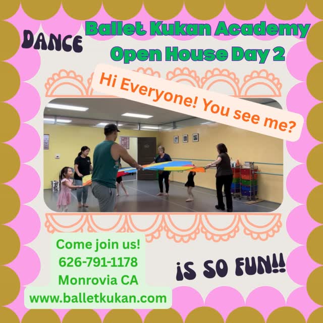 Ballet Kukan Open House Day 2. Any age, we can enjoy our dance moment! Lovely!!