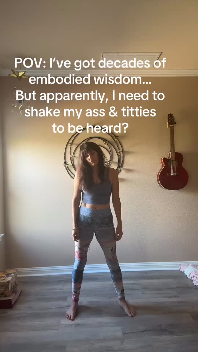 I’ve got decades of lived wisdom, trauma healing, and somatic training under my belt…
But sure — let me just shake my ass so you’ll take me seriously 🙃
#somatichealing #womenswisdom #embodiment #tiktoktruth #over40club #healingisbadass #somatictherapy #dontunderestimateme #realonesknow