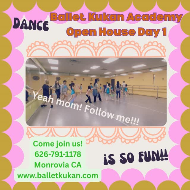 Ballet Kukan Open House Day 1. Parents and dancers dance time together!! Dance is sooo fun and heartfelt joy!!