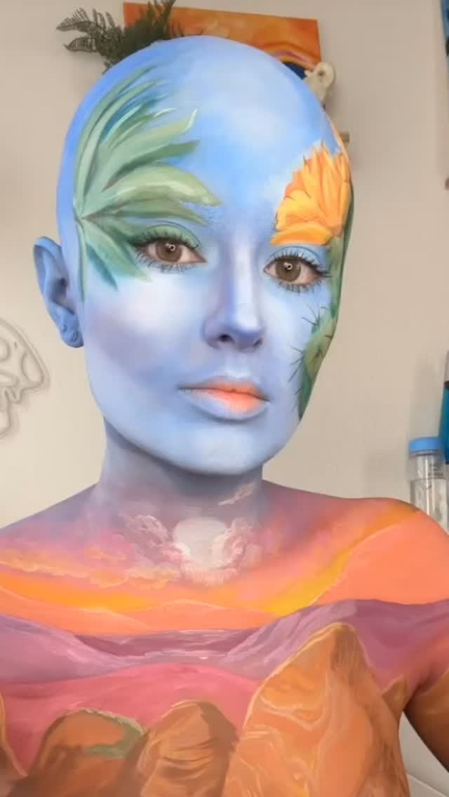 i’m thinking tomorrow will be a makeup + music day 🎨🎶
#bodypaint #creativemakeup #arizonaartist