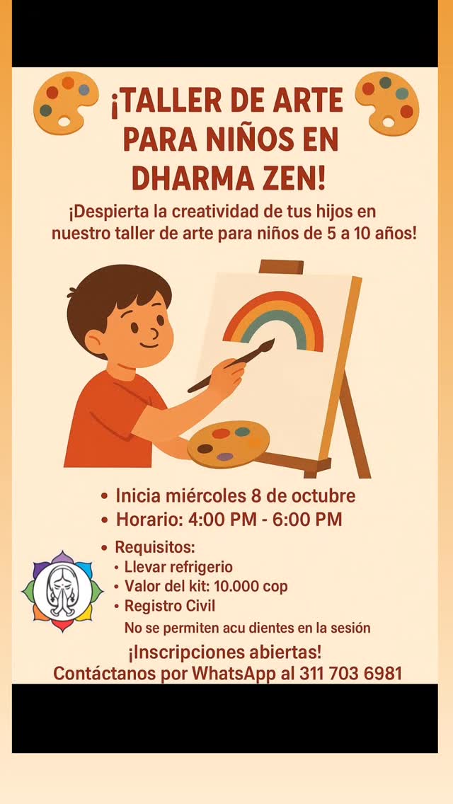#arteparatodos #arteparaniños
Encuentra la Paz, Armonía y Tranquilidad por medio del Arte, expresión del alma.
Dharma Zen Terapias Integrativas.
Los niños, niñas y jóvenes son capaces de elevar su espíritu por medio de las experiencias estéticas.
Info. 311 7036981.
Arte para jóvenes.
Todos los Miércoles.
Dharma Zen Terapias Integrativas.
El Camino Correcto.
#yogaparatodos
#YogaPalmira
#sanacionemocional
#TerapiasHolísticas
#terapiaocupacional