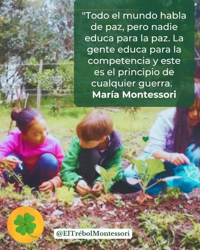 ✨ ¿Y si la paz no fuera un destino, sino un camino que se aprende desde niños? ✨
En un mundo que nos empuja constantemente a ser los primeros, los más rápidos, los mejores... a menudo olvidamos enseñar lo más importante: a ser humanos, a colaborar y a convivir.
María Montessori lo expresó con una claridad que resuena hasta hoy:
“Todo el mundo habla de paz, pero nadie educa para la paz. La gente educa para la competencia, y la competencia es el principio de cualquier guerra. Cuando eduquemos para cooperar y ser solidarios unos con otros, ese día estaremos educando para la paz”.