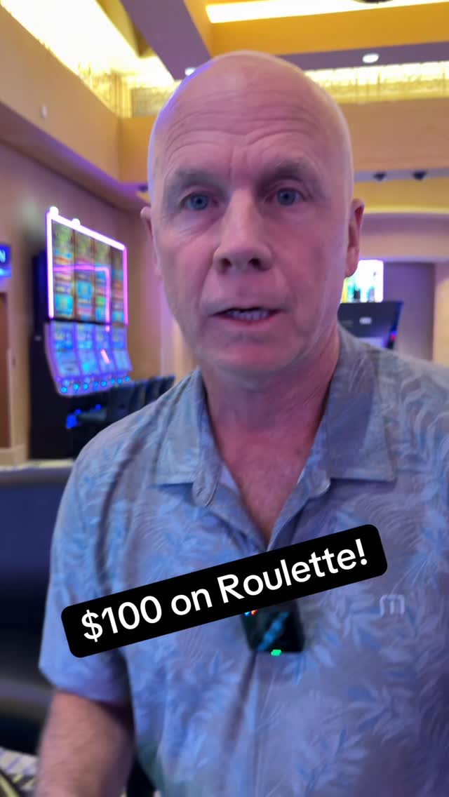 $100 on Roulette!! #casino #gambling #fyp #reels #comedy #roulette