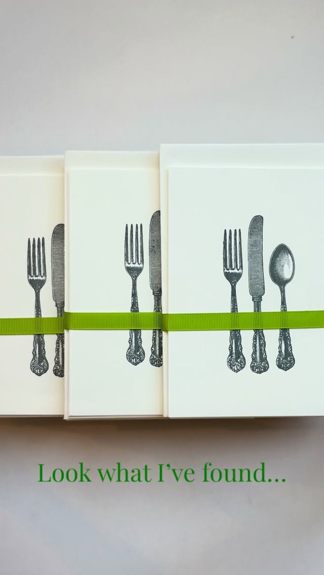 It’s amazing what you find when you’re browsing country estates, that you’d look very good living in…
Did you know that knives are cutlery, whilst spoons and forks are actually flatware? But I just call these my cutlery cards!
Thank you Country Life for featuring them.