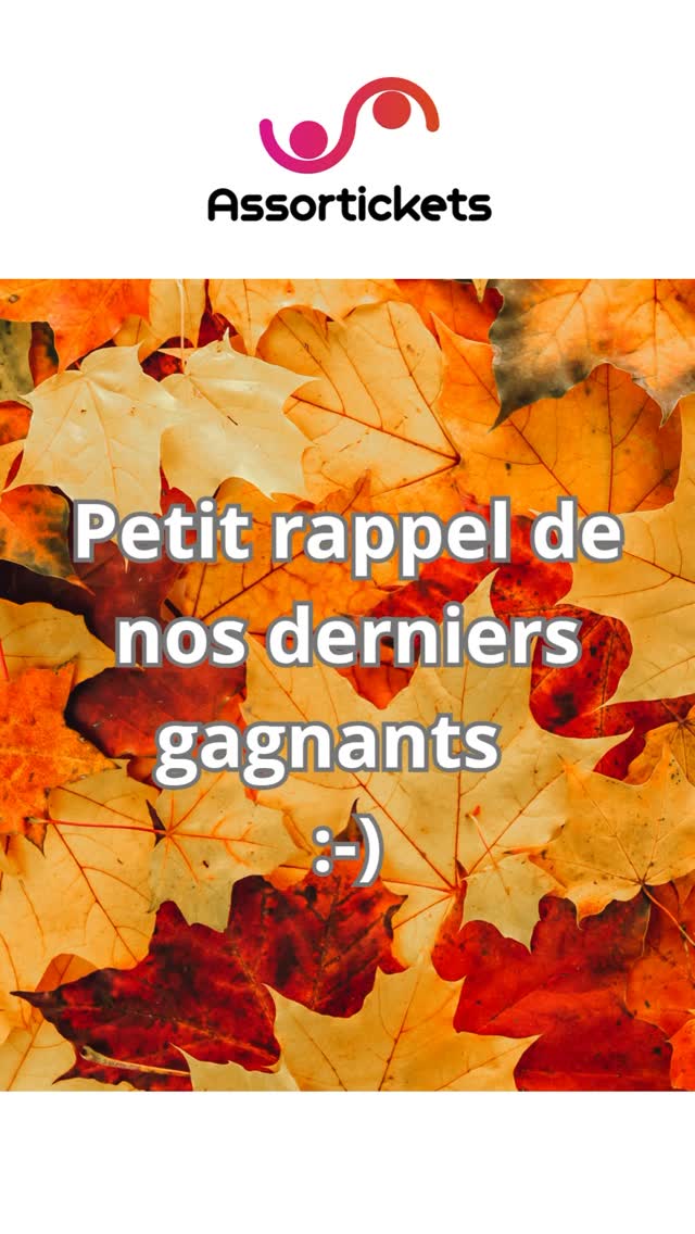 🎁 C’est l’automne… mais comme tous les mois, on vous fait gagner 4 cartes cadeaux Billet Réduc’ d’une valeur de 25 € pour fêter la sortie d’Assortickets, l’application qui connecte les passionnés et leurs envies de sorties.
📌 Pour tenter ta chance :
✅ télécharge l’application et crée ton profil, (avec ou sans abonnement🫶)
✅ utilise l’appli régulièrement pour :
> créer ta liste de sorties,
> voire pour trouver une personne pour t’accompagner 👍
Suis @assortickets , @billetreduc_officiel et @speedradioofficiel pour plus de bonnes nouvelles 😊
Tirage au sort des gagnants parmi les utilisateurs de l’application et résultats du concours dans les 5 jours qui suivent la fin de chaque mois.
🍀 Bonne chance !!!
Les 4 gagnants mensuels seront contactés par e-mail via l’adresse utilisée lors de la création du profil sur l’application et annoncés en commentaire sur ce post.
Jeu valable à compter du 31 mars 2025 et jusqu’au 31 décembre 2025 inclus.
⚠️ 🚨 Attention aux faux comptes qui profitent des concours pour vous contacter. Ne communiquez jamais vos coordonnées bancaires 🚨
##jeuconcoursinstagram #culture #théâtre #sorti #automne