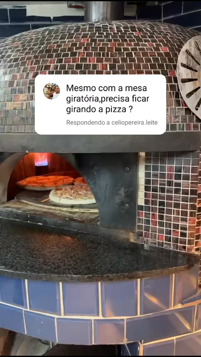 Não precisa girar a pizza, o forno faz esse trabalho!