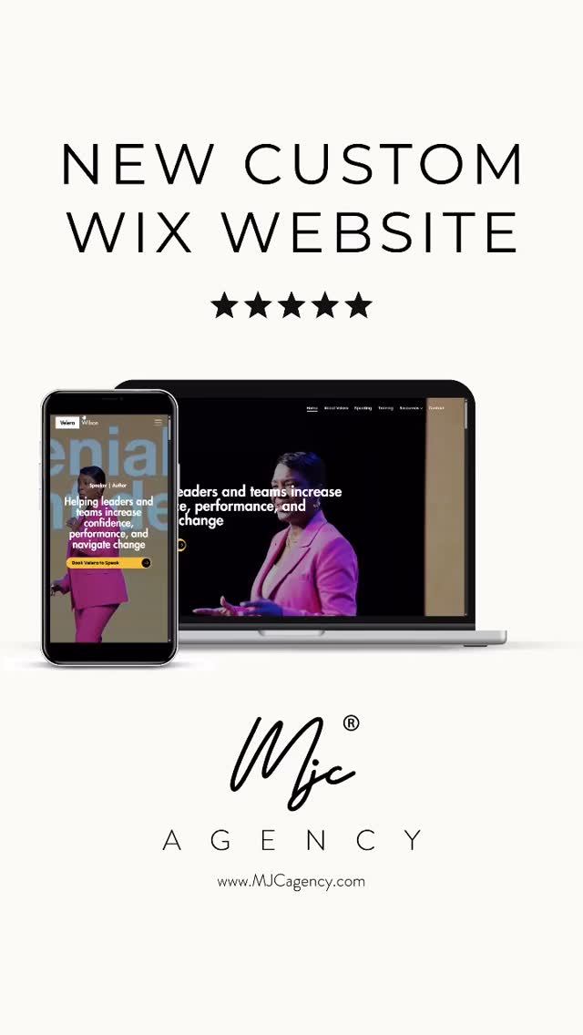 🎤 New #wixstudio website launch for the incredible @velerawilson — a motivational speaker and leadership coach empowering professionals to own their voice and impact.
Built by @mjc.agency — where champions build with champions.