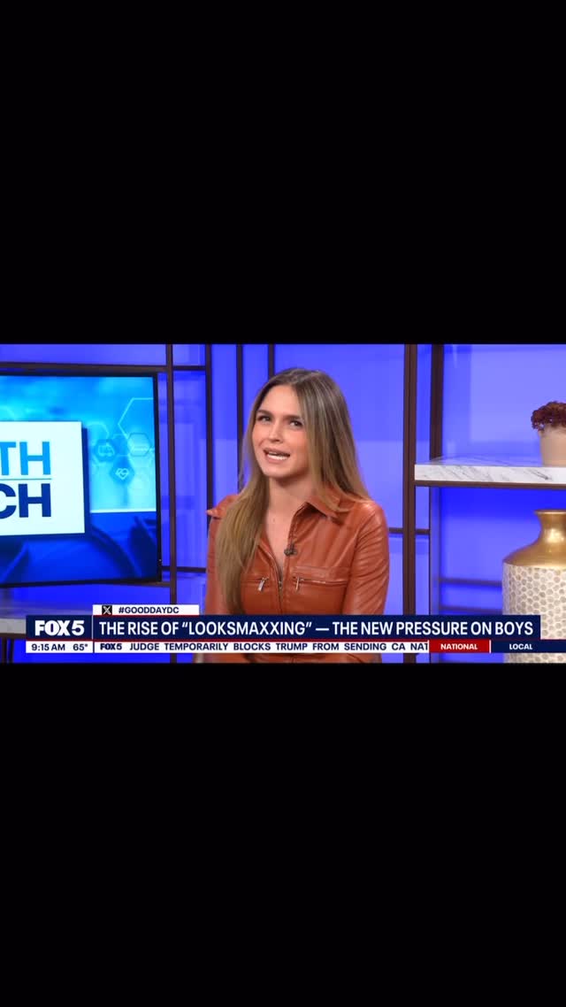 ✨Thank you to @fox5dc for having me on last week to raise awareness about #looksmaxxing it’s a really awful trend where young boys and men are being told that there’s a universal standard of masculinity and if they don’t fit the mold then they should do whatever it takes “improve” themselves…too all the women and girls it sounds familiar right??
🚨This trend is increasing the body dissatisfaction and even eating disorder rates among boys and men to the point that they’re catching up with women! So to all the parents of boys please check in with your sons. They probably have no idea they’re even being influenced so open up the conversation and create a safe place for discussing their thoughts and feelings about their bodies.