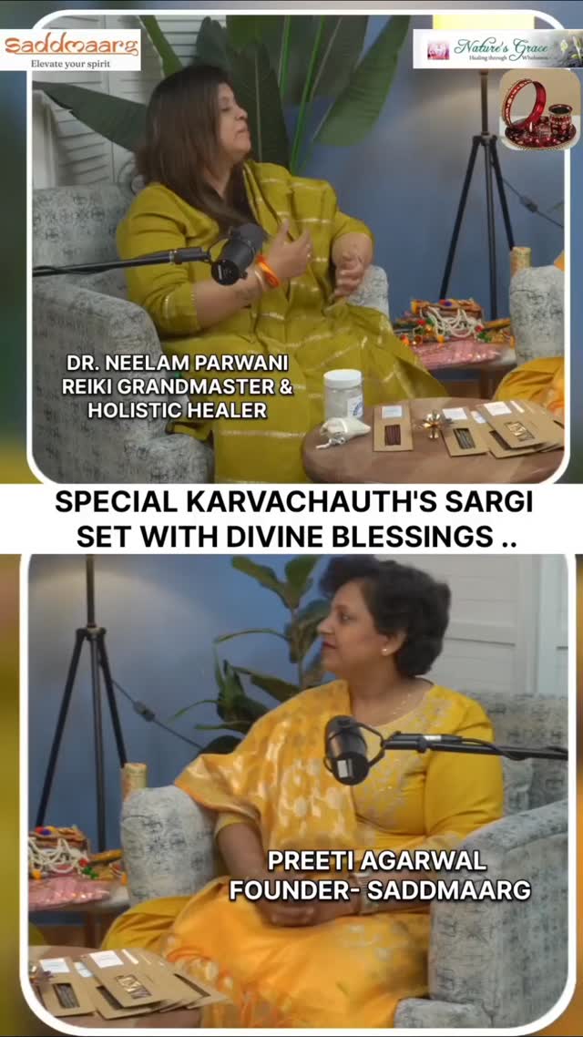 Karvachauth Special Podcast Series:
"Saddmaarg with Nature’s Grace"
Saddmaarg featuring the unique Karvachauth Sargi Sets. It includes a warm storytelling.
"Namaste and welcome to Saddmaarg with Nature’s Grace — your soulful space for tradition, innovation, and conscious celebration.
This Karvachauth, we bring you something truly divine — a beautiful innovation from God’s attire…
Introducing our exclusive Karvachauth Sargi Sets — where tradition meets grace, and elegance finds its purpose.
Each set is thoughtfully crafted to add meaning and beauty to your rituals. Inside, you’ll find:
A charming puja thal cover
Delicate dry fruit & sweets potli
Elegant saree or suit kit
Complete Sringaar kit
And auspicious shagun envelopes
Available 5 pcs set, 3 pcs set.
These aren’t just gift sets — they’re blessings, packed with love and rooted in culture.
Perfect for gifting to daughter/daughter in law/any married lady.
.Available now in limited quantities. DM us to book your set!
🌸 Celebrate with heart. Gift with grace. 🌸
Pls book your order at 9810229733
#Karvachauth2025 #SargiSet #Saddmaarg #NaturesGrace #FestiveGifting #KarwachauthLook #PujaThali #TraditionalWithATwist #DivineCelebration #EthicalElegance #HandcraftedWithLove"