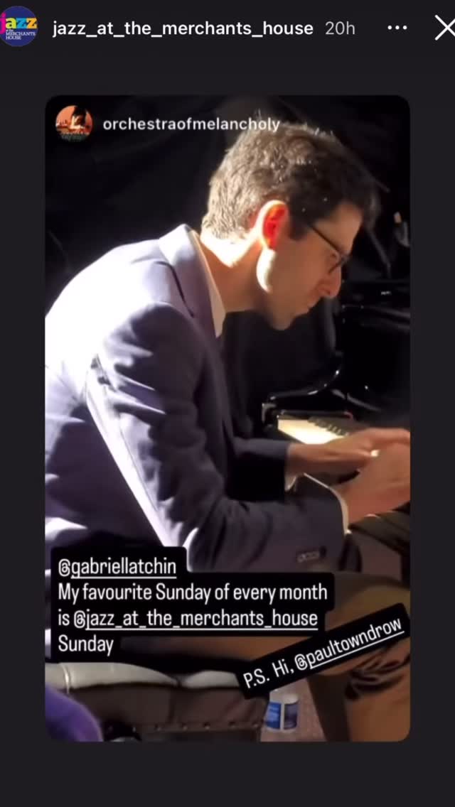 Thank you to the fantastic venues that hosted ‘The Gabriel Latchin Trio’ this weekend! @thebeaconarts @jazz_at_the_merchants_house #DunblaneCathedral and #StockbridgeChurch
Huge thank you also to @joshmorrisondrums and @calumgourlay for their incredible playing & company!
More tour dates here if you’d like to catch us: https://www.gabriellatchin.com/live
Next stop @thebearclub_grrr on Oct 25th