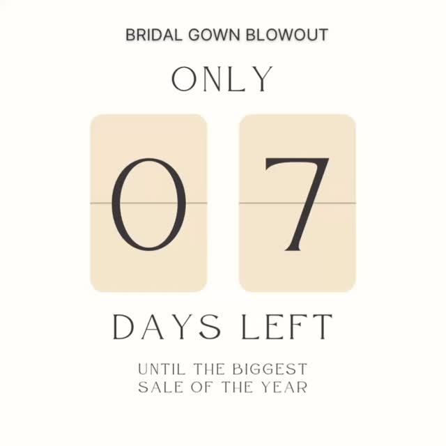 BRIDES!!!! Only 7 days until the BIG SALE!
Are you ready?!
#bluesparrowbride #bluesparrowbridal #2025bride #2026bride #wedding #bridalgown #engaged #instawedding #instabride #bride #bridaltrends #weddingtrends #2026bride #weddingdress #weddinginspiration #bridetobe