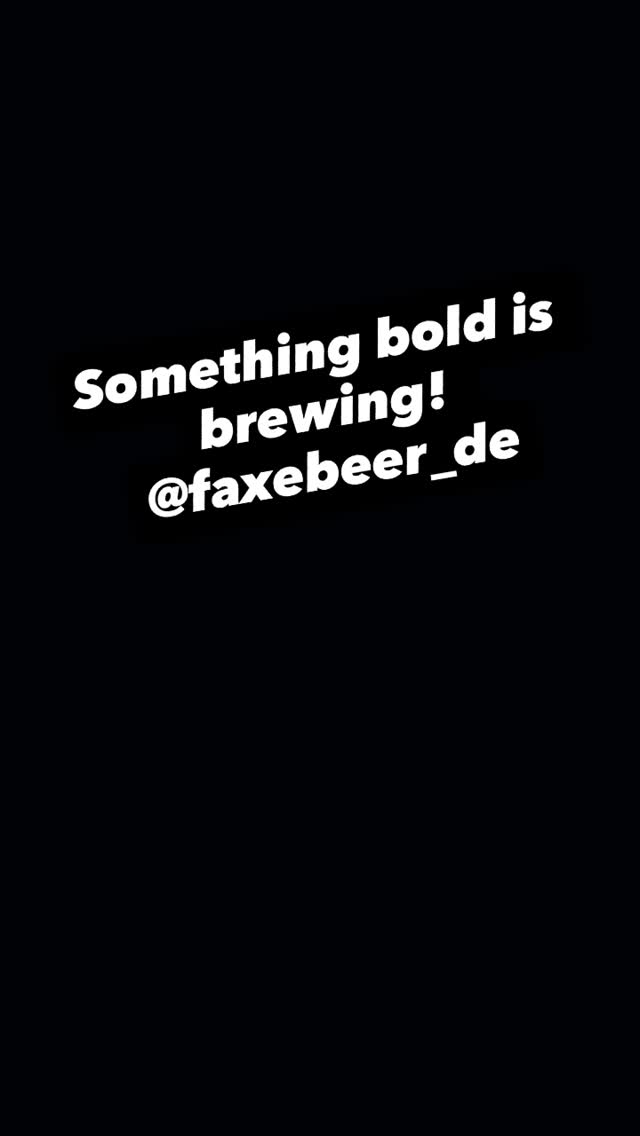 Something Bold is Brewing over on @faxebeer_de!!!