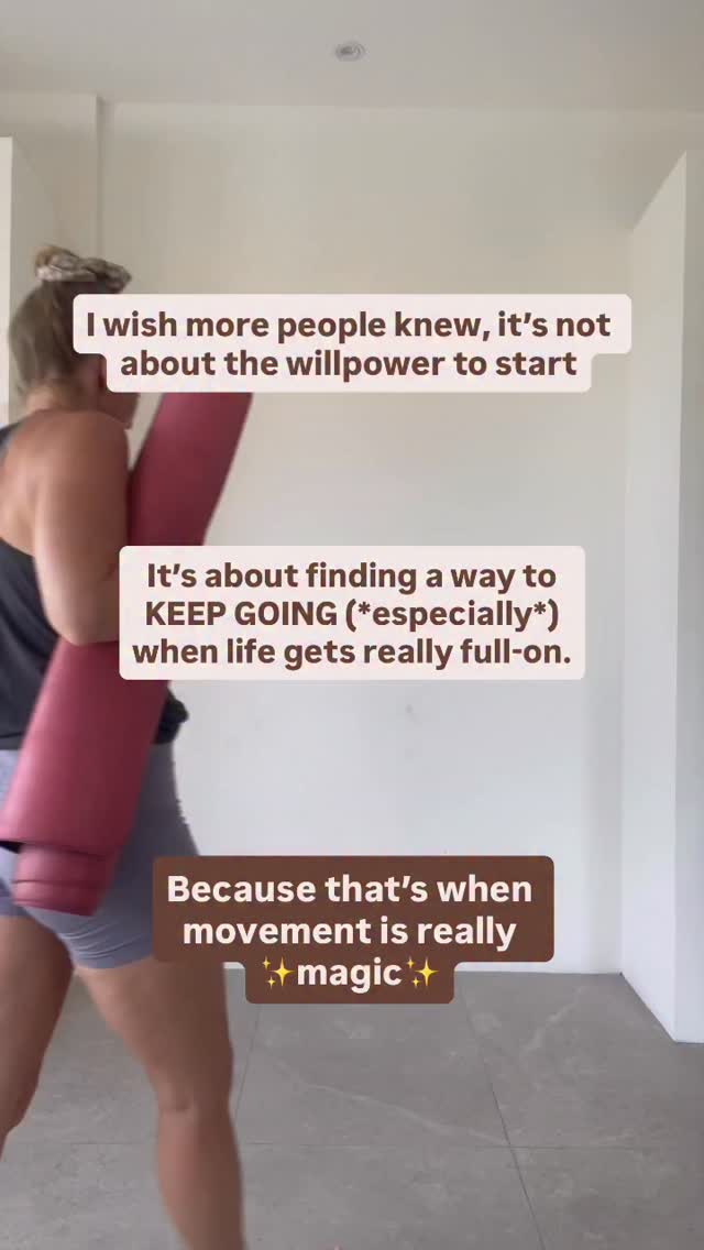 āļøGetting started isnāt the issue. Itās what happens after week two that really counts.
šI always hear people say āitās so hard to start exercisingā⦠and it is. Getting going takes energy, a plan, and a bit of courage to do something new.
ā”ļø But over the many years coaching, what I find time and time again is:āØāStarting isnāt the hardest part - sticking with it is.
āItās hard to find time for workouts, especially when lifeās full and unpredictable.
āØā Itās hard to stay motivated once that first burst of enthusiasm wears off.
āØā And for mums (and all parents), itās even trickier, because the moment kids get sick, work ramps up, or life feels chaotic, exercise is usually the first thing to fall off the list.
š„ But, as I tell all my clients (and they agree!) those are exactly the times we need it most.
āØš„° Itās not necessarily about doing the perfect movements in the best set-up. Just your living room in your PJs can totally work. But itās about showing up consistently the best way that you can to start noticing the RESULTS when you do that: more strength, increased cardio fitness, less aches and pains, better sleep, more calm. This is why we do it!
ā”ļø Thatās why we focus here on building habits that last. Small, doable steps that fit into real life, week after week, month after month. Because when movement becomes part of your routine, it stops being another thing on your list and starts being something that genuinely carries you through all that life throws at you.
āØš©· Does this make sense? If youāre ready to start really building that consistency and seeing the result, drop me a DM and Iāll give you some guidance on how to make it all work for you.
Rosie x