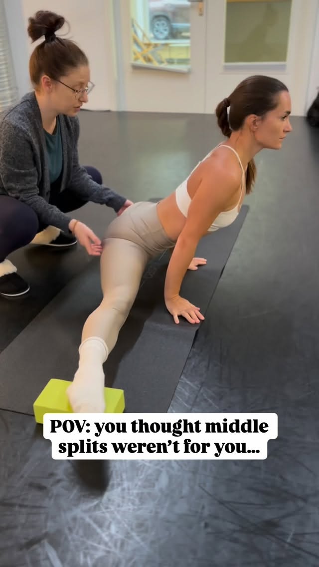 Seriously, I LOVE teaching Middle Splits for exactly this reason
@darin.yoga truly thought that middle splits were not for her body.
The stretching sensation in her inner thighs was way too intense, and it just didn’t feel good 😕
But actually, her anatomy is good for middle splits! She just didn’t understand the correct muscle activation and pelvis placement.
She was over engaging some muscles, not engaging others, and trying to position her pelvis in a way that wasn’t working.
So we worked on a couple of very specific exercises that her body *needed* to wake up the right muscles, and focused on finding the correct position in her body. And then the middle splits felt way better! 😃
(And when we took this video after only 3 days of training, she was SHOCKED that she was able to go so far 🎉)
If you want to learn how to do middle splits safely (and with far less pain), you can! I share aaaaallll of my middle split secrets in the upcoming 4-week online SPLITS course 🤩 (Plus, *everything* you need to do for better splits in all directions 💯)
Training starts Nov 7th, and you have access to the course materials for a full 3 months after we finish (during which you can make a TON of progress). So head on over to the link in my bio and snag your spot!
Stay Shrimpy, friends 🦐
#trainingwithcatiebrier
#contortiontraining
#shrimparmy
#notyoga