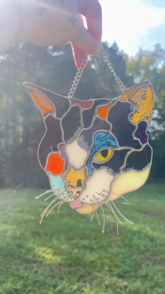 Just a little video of some beautiful cats we have had the pleasure of making in glass over this past year or so 😻 we are still taking pet portrait requests for the holidays, but not for very much longer - need to make an official post about that but cut off is in about 2 weeks for these babies! 🔗 for their form is in my bio! Also, this is my favorite part of this song cus it’s so weird and cool! #stainedglassartist #stainedglassart #paigeboy #stainedglass #petportraitartist #catportraits