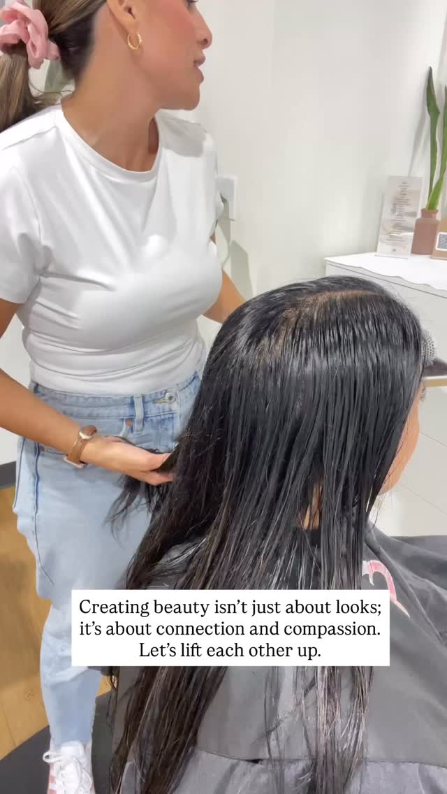 In a world that often feels rushed and overwhelming, I believe that kindness can transform not just our days, but our lives. Every client who walks through my door carries their own story, their own struggles, and their own triumphs. As a stylist, I’m not just here to create beautiful looks; I’m here to foster connections and uplift spirits.
Every hair transformation is a chance to remind someone of their worth and beauty. It’s about more than just aesthetics; it’s about creating a space where everyone feels seen, heard, and valued.
Let’s commit to being more compassionate, not just in our work but in our interactions every day. A simple smile or a kind word can make a world of difference. Together, let’s spread kindness like confetti, because you never know what someone else might be going through.
Thank you for trusting me with your hair and your stories.