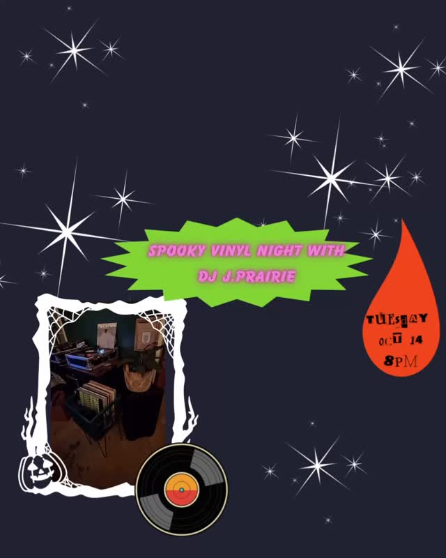 Spooky vinyl night this Tuesday! 👻
Bring your vinyl! 🎃