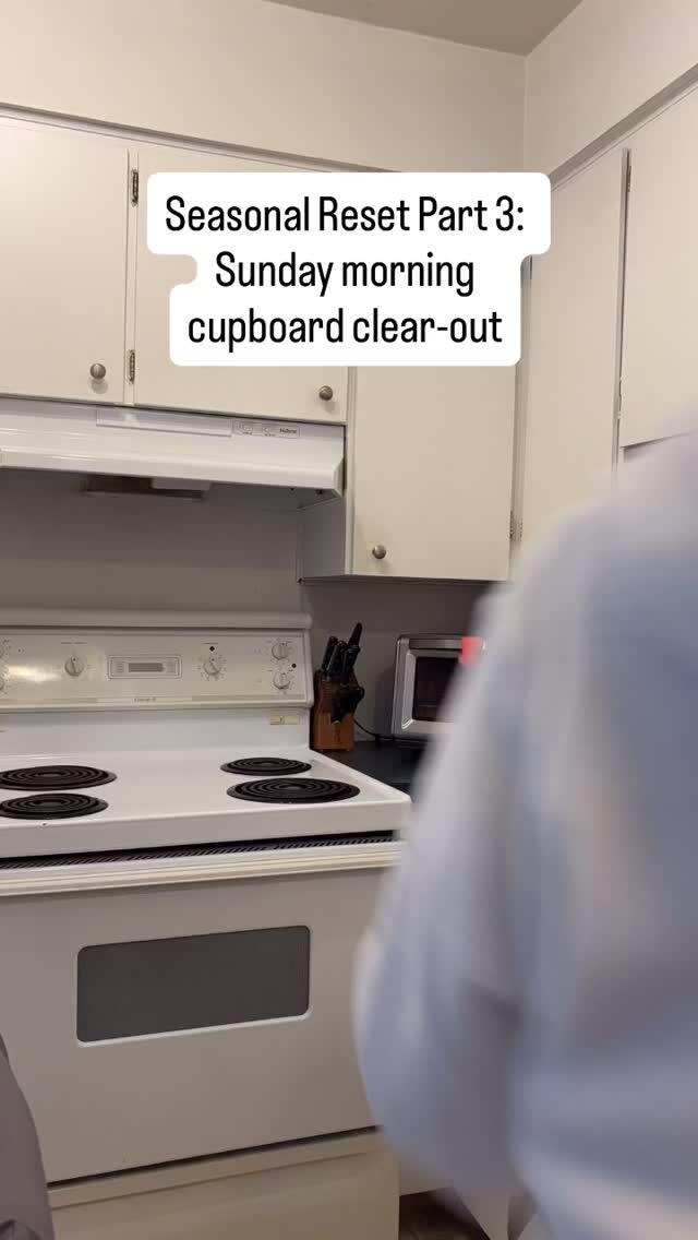 It’s amazing how much better you feel after clearing just one small space.
This cupboard took twelve minutes, it was full of takeaway containers + containers with no lids!? I kept 1 of each size - small, medium, large and recycled the rest.
What’s the one spot in your home that would feel lighter if you gave it 12 minutes today?
#seasonalreset #declutter #intentionalhome