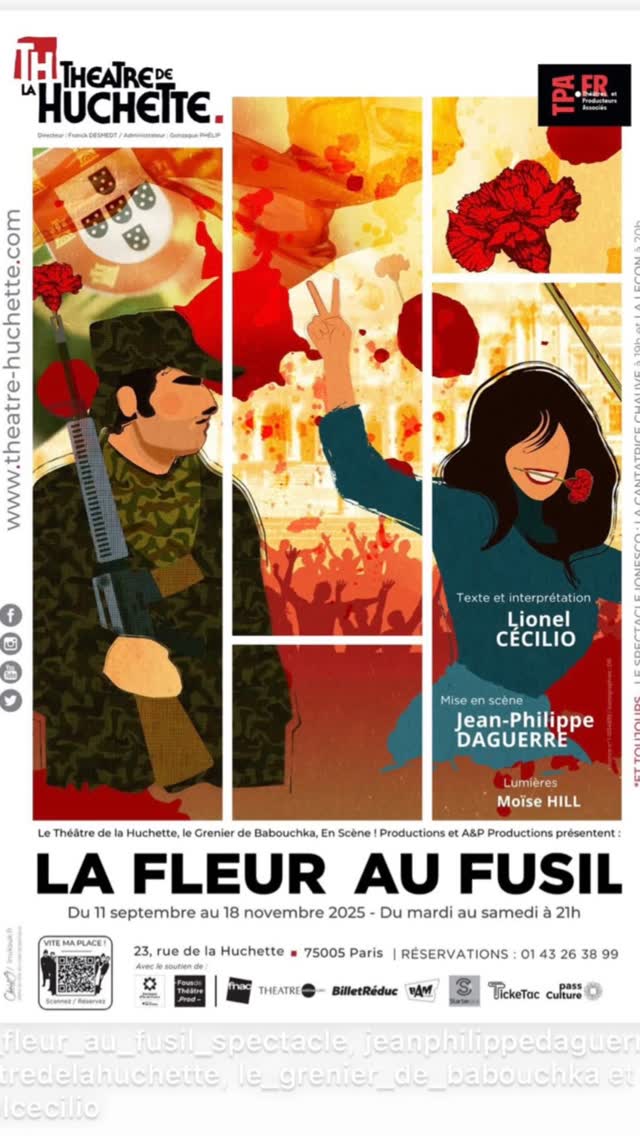 ❤️❤️❤️ On a adooorrrrééé!!!! Incroyable performance de @lionelcecilio au @theatredelahuchette
🎭 À voir et à partager absolument ❤️❤️❤️
⚠️ Du 11 septembre au 18 novembre, du mardi au samedi à 21h.
#lafleuraufusil #théâtre #theatredelahuchette