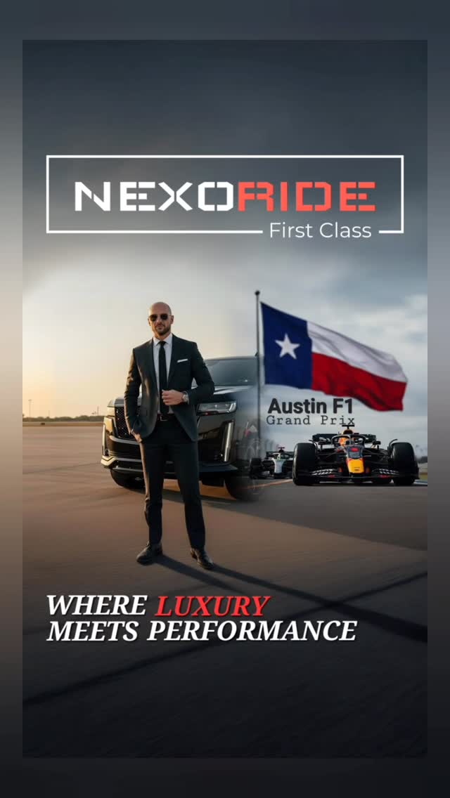🏎️✨ Nexo Ride x Formula 1 Austin Grand Prix
This weekend, we’re proud to be part of the F1 excitement in Austin, providing first-class luxury transportation for our elite clients. From the runway to the race track, we deliver precision, comfort, and performance — every mile of the way.
📍 Where Luxury Meets Performance
#NexoRide #AustinF1 #Formula1Weekend #LuxuryTransportation #TexasElite #EscaladeExperience #AustinEvents #VIPTransfer #LuxuryMeetsPerformance