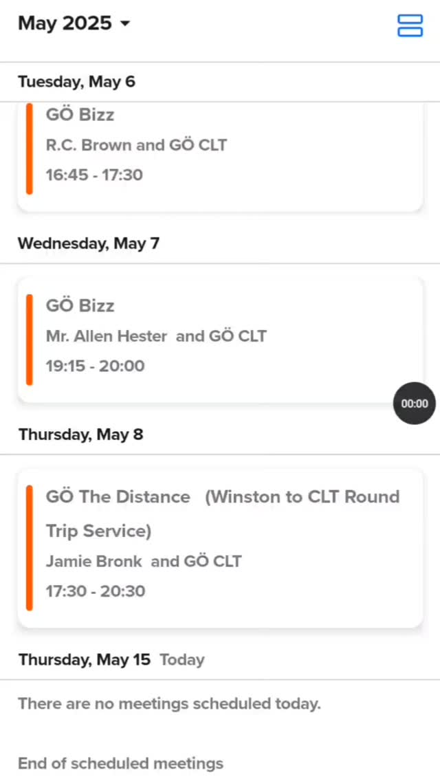 🚘 Real Demand. Real Opportunity.
What you’re seeing here isn’t a demo — it’s our live booking system in action. Each entry represents an executive, a corporate client, or a partner requesting secure, German-engineered transport through GÖ CLT. Demand is growing faster than we can fulfill it, which is why we’re expanding our roster of qualified relief drivers. If you take pride in precision, presentation, and reliability, there’s a lane open for you right now.
