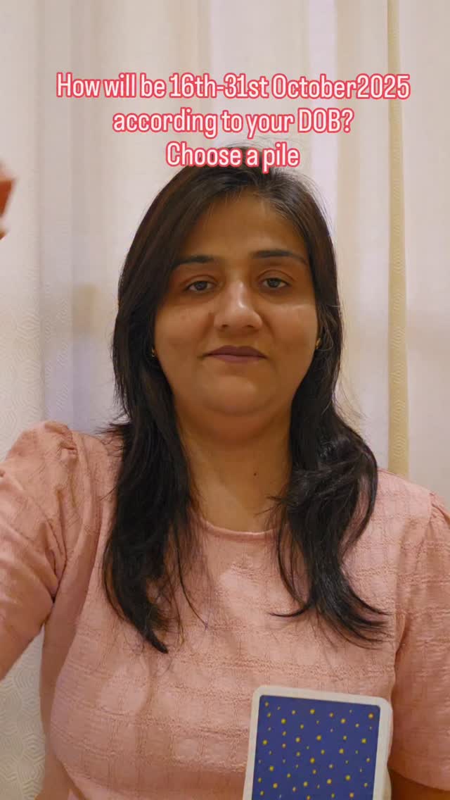 ✨ Tarot Reading: 16th–31st October 2025 ✨
The universe is sending messages about your career, relationships, and life energy! 🌕🔮
Choose your Pile- A or B, and discover what the cards reveal for YOU. 💫
Comment below with your choice and DM Acharya Neeta Sharma for a personal guidance session! 👇
#TarotReading #October2025 #DivineGuidance #ChooseYourPile #SpiritualAwareness #EnergyUpdate #ClarityAndInsight