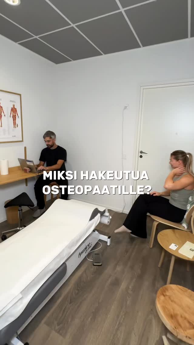 Miksi hakeutua osteopaatille?
Osteopatialla hoidetaan esimerkiksi:
✨ Niska- ja selkäkipuja
✨ Lihas- ja nivelvaivoja
✨ Päänsärkyä & migreeniä
✨ Purentaongelmia
✨ Stressiperäisiä jännityksiä
✨ Kehon epätasapainoa esim. vammojen jälkeen
Osteopatia on lempeä, manuaalinen hoitomuoto, joka sopii kaikenikäisille.
Osteopaatti on tuki- ja liikuntaelimistön asiantuntija, joka hoitaa kehoa kokonaisvaltaisesti.
Yksilöllistä hoitoa – kehon tarpeiden mukaan🫶🏻
#osteopatía #naprawealth #liikkumisentueksi #kehonhuolto #hyvinvointi