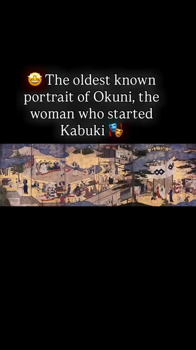 🎭 From Shrine Dancer to Stage Legend: The Legendary Okuni
Okuni Kabuki-zu Byōbu is the oldest known portrait of Izumo no Okuni, the legendary founder of Kabuki theater.
This artwork is a six-fold screen, painted with color on gold-leafed paper, and is currently housed in the Kyoto National Museum.
The screen vividly depicts Okuni performing an early form of Kabuki dance in a theatrical scene. She is portrayed in a striking male disguise, wearing a sword and an extravagant outfit—an iconic representation of Kabuki’s origins in the early 17th century.
The background features elements of Kyoto’s urban entertainment culture of the period, including spectators and stage settings that reflect the dynamic and expressive nature of Okuni’s performances.
As a historical artifact, Okuni Kabuki-zu Byōbuis not only an artistic treasure but also a crucial document of Kabuki’s formative years, offering a glimpse into the flamboyant and innovative theatrical style that would later evolve into Japan’s most famous traditional theater form.
✨ A tribute to the woman who revolutionized the stage! 🎭
🎙️ Tune in to our episode, where we explore the origins of Kabuki and how it continues to thrive today!
#JapaneseArt
#KyotoNationalMuseum
#Okuni
#Art
#History
#JapaneseTheatre
#kyoto
#Kabuki
#JapaneseTheater
#Podcast
#TheaterLovers
#TheaterPodcast
#NohTheater
#TheaterHistory
#Japanlife
#Bunraku
#japantrip
#HistoryOfTheatre
#culturalheritage
#PerformingArts
#thespian
#Japan
#theatereducation
#Drama
#Theatre