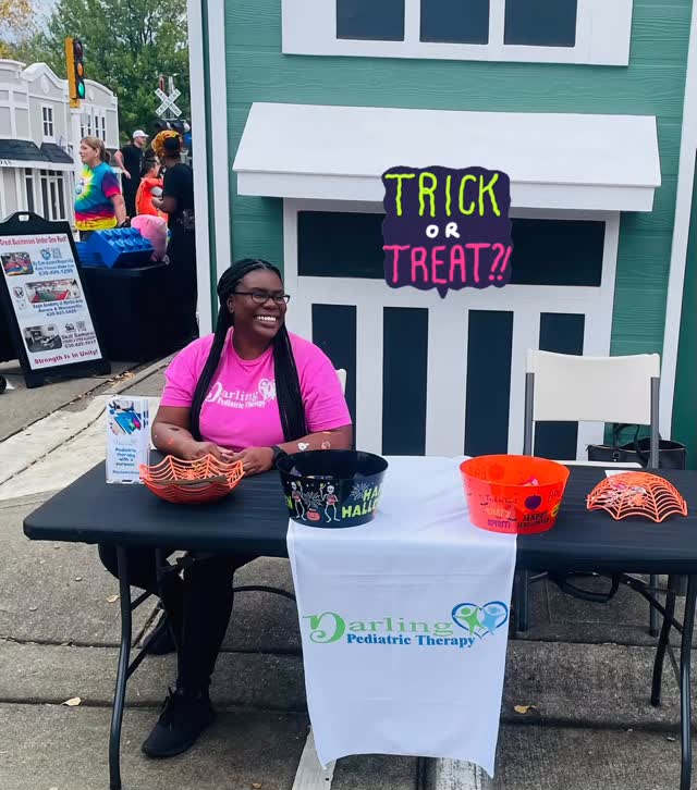 🎃 Darling Pediatric Therapy had so much fun this morning at the Naperville Safety Town Trick or Treat event! 👻 As a proud community sponsor, it was amazing to see so many families come out and show off some seriously awesome costumes.🧡 #NapervilleSafetyTown #CommunitySponsor #TrickOrTreat #HalloweenFun #NapervilleEvents