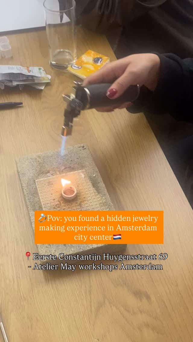 🇳🇱Join us for a “goldsmith for a day” workshop in the heart of Amsterdam and make your own handmade silver or golden jewelry 💍 Workshop prices from €75 #funthingstodoamsterdam #workshop #leidseplein #overtoom #experience