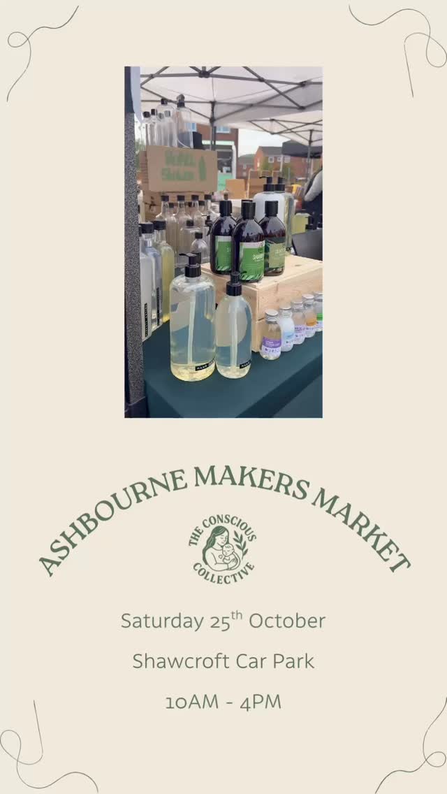 Our next Pop Up - Next Saturday (25/10/25) - Ashbourne Makers Market - Shawcroft Car Park📍
Come down & see me in Ashbourne - Get to know a little bit about us, Take a look at how we do things, Order your Refills & See what else is going on whilst you’re there! 🧺
We CANNOT wait to meet you all at our next market - eeeeeek ✨
#smallbusiness #refillnotlandfill #mumledbusiness #lowtoxliving #sustainability #toddlermum #ecorefills #lowtoxlivingbusiness #derby #nottingham #eastmidlands #market #businessjourney #startup #startupbusiness #foryou #smallbusinessowner