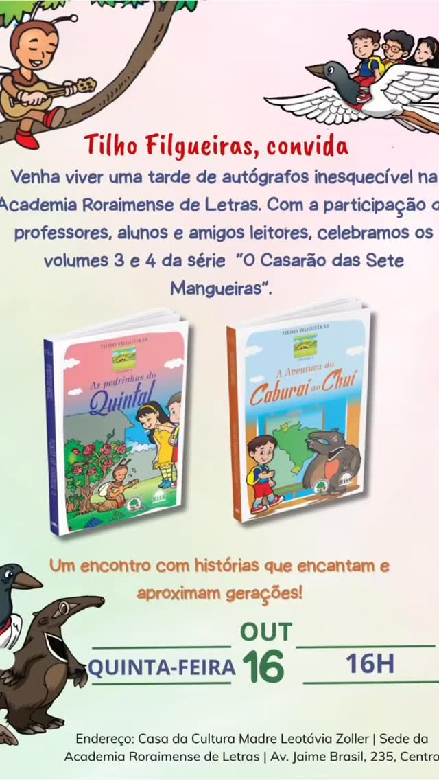 Academia Roraimense de Letras.
Lançamento de livros do confrade Tilho Filgueiras.