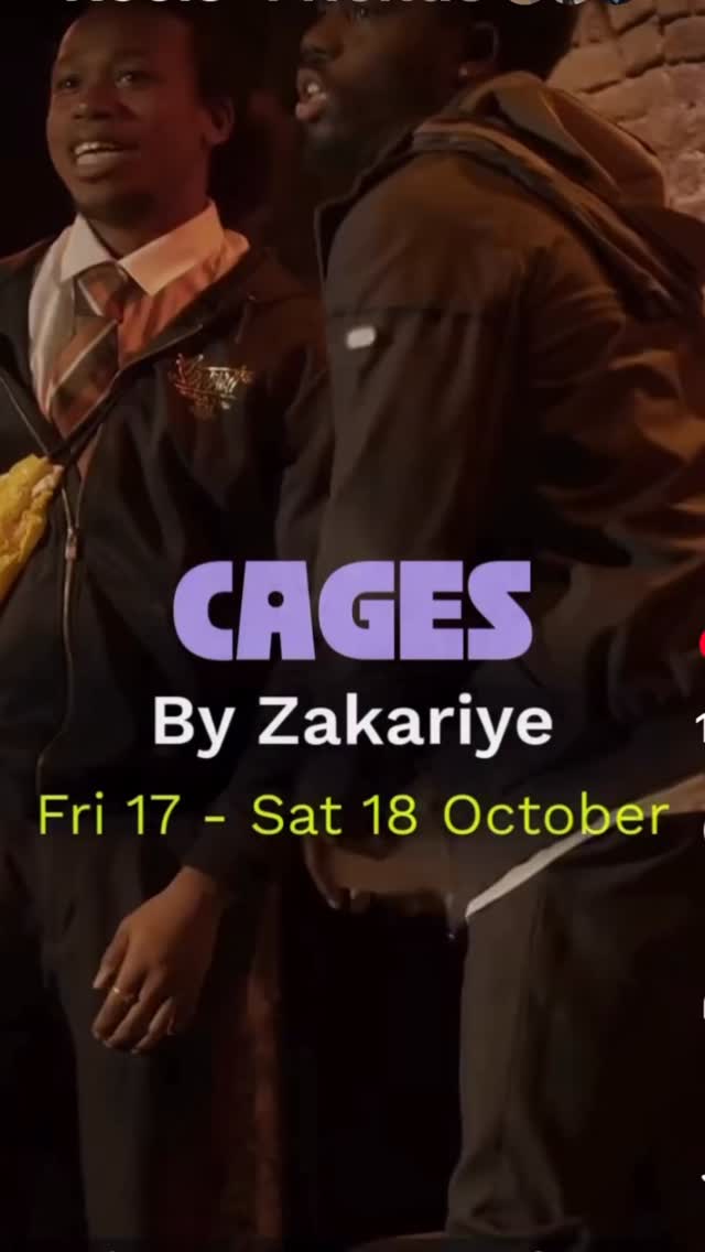 Cages lands at @roundhouseldn tonight! This new stage adaptation from @zakariyyee stars rising talents #DwayneKayin & #JeromeScott bringing the story of two year 9 boys from the ends to life.
Fri 17 & Sat 18 October
Roundhouse Studio Theatre