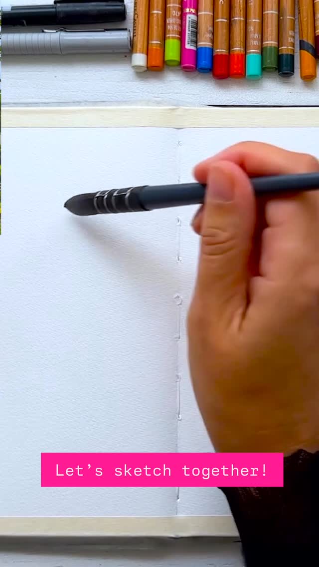 Watercolor first. Panic second. Fineliner and colored pencils third. That’s basically the “Loose but Intentional” method in a nutshell.😅
You start with bold color blobs, add a few brave lines, sprinkle in some colored pencil magic and somehow, it all comes together.
Messy? Yes.
Fun? Absolutely.
Intentional? …Eventually!😉
And don’t worry, if you’re sketching with me, we skip the panic part altogether!😄💪👩🏻🎨
Join me and 50+ artists at The Sketching Retreat. It’s free to join, or get lifetime access for only €37.
🔗 Link in bio
#sketchingretreat2025 #juliahenze_learnwithme #sketchingworkshop #urbansketching #watercolorandink #mixedmediaart #sketchingprocess #drawwithjulia #bravebrushes #watercolorsketch #coloredpencilart #finelinerart #urbanart #artinspiration #expressivesketching #creativeflow #expressiveartstherapy #sketcheveryday