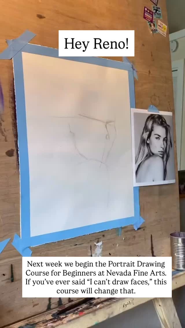 Portrait Drawing Course for Beginners at Nevada Fine Arts starts Oct 23rd!
If you’ve ever wanted to draw faces but didn’t know where to start, this is for you.
You’ll learn simple, step-by-step techniques to understand proportions, capture likeness, and draw portraits with confidence.
We’ll study each facial feature (eyes, nose, mouth, ears) individually and practice portraits from the front, profile, and ¾ view, all in a supportive and creative environment.
✨ Perfect for beginners or those with experience who want to deepen their portrait skills
🗓 Starts: October 23- Dec 18 (except Nov6&27)
📍 Location: @nvfinearts
⏰ Duration: 7 weeks- Every Thursday from 3:30-5:30pm
💸 Registration: sign up at @nvfinearts website!
Come draw, learn, and connect with other creatives ☺️ your art journey starts here. 💛
