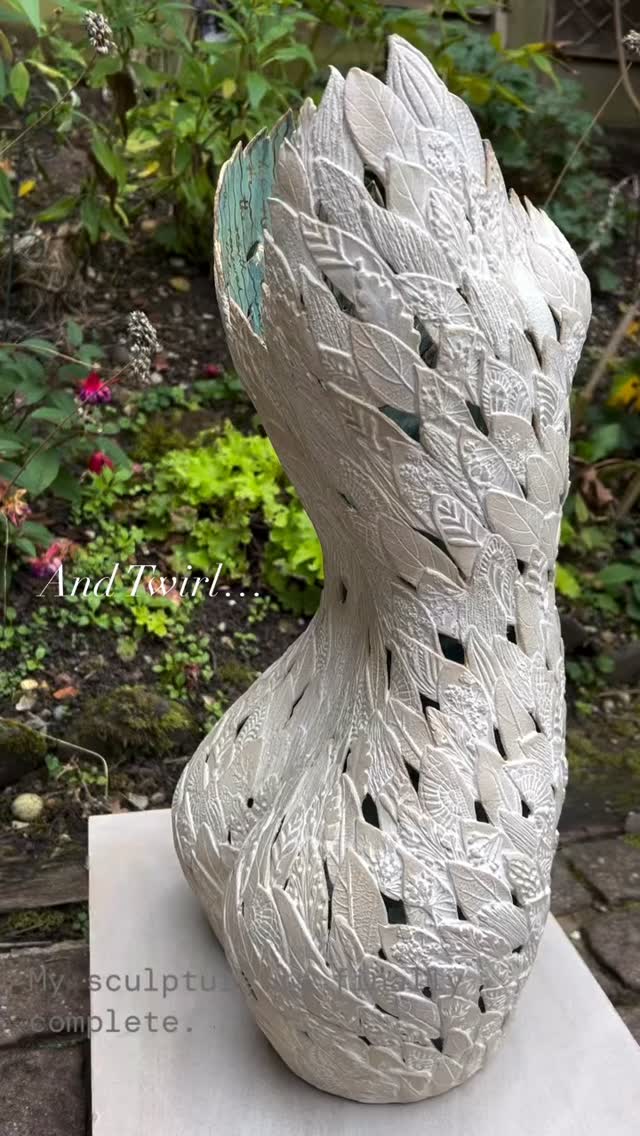 Finally my sculpture is complete… #sculpture #clay #pottery #stoneware #potterystudio