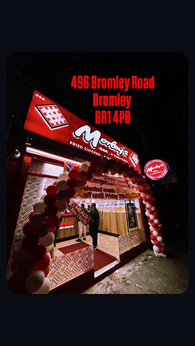 New store open✅️
Bossman is ready...you know what to do🔥
📍496 Bromley Road, Bromley, BR1 4PB
🍗Tastes Better Together
#morleys #wings #bromley #friedchicken