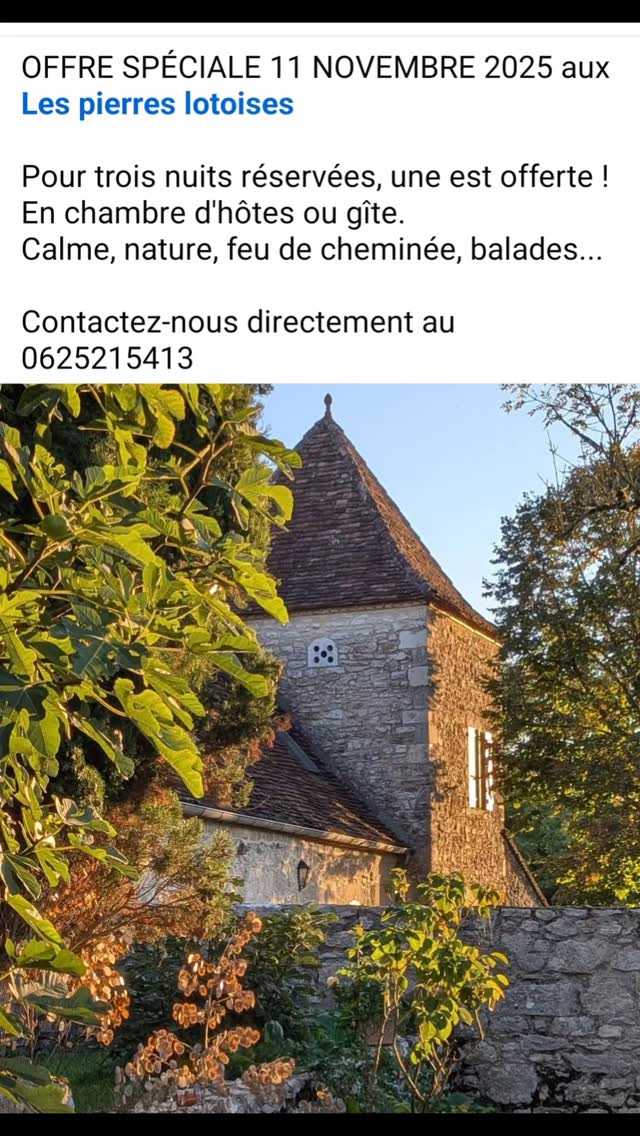 Spécial offer/ Offre spéciale #offredumoment #offrespeciale #specialoffer #novembre #cocooning #automne #lottourisme #occitanietourisme #lespierreslotoises #gitesetchambresdhotes