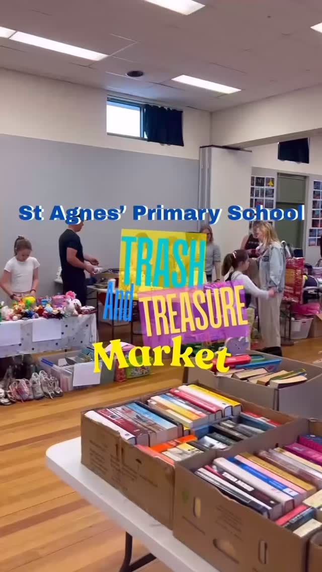 St Agnes’ 2025 Trash and Treasure Market was once again a beautiful example of the community spirit alive in our school. Thank you to all stall-holders and those who came along in support. A special thanks to Amy Anderson for leading the effort and we are grateful also to all other parent helpers!
We now look ahead to St Agnes’ 2026 School Fete!