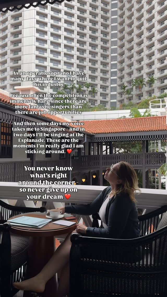 Final touches. ❤️ Singing Carl Nielsen with @singaporesymphony at the @esplanadesingapore on Thursday !