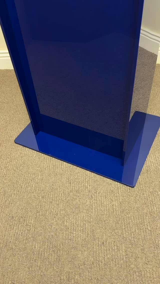Our work their stage one perfect finish. Nothing beats a final reveal 🤝 custom podiums available just pop us an email & check out our website to see why we are the podium suppliers of choice for many clients across Ireland #acrylicdesign #custompodium #podiumsuppliersireland #madeinireland #customorder
