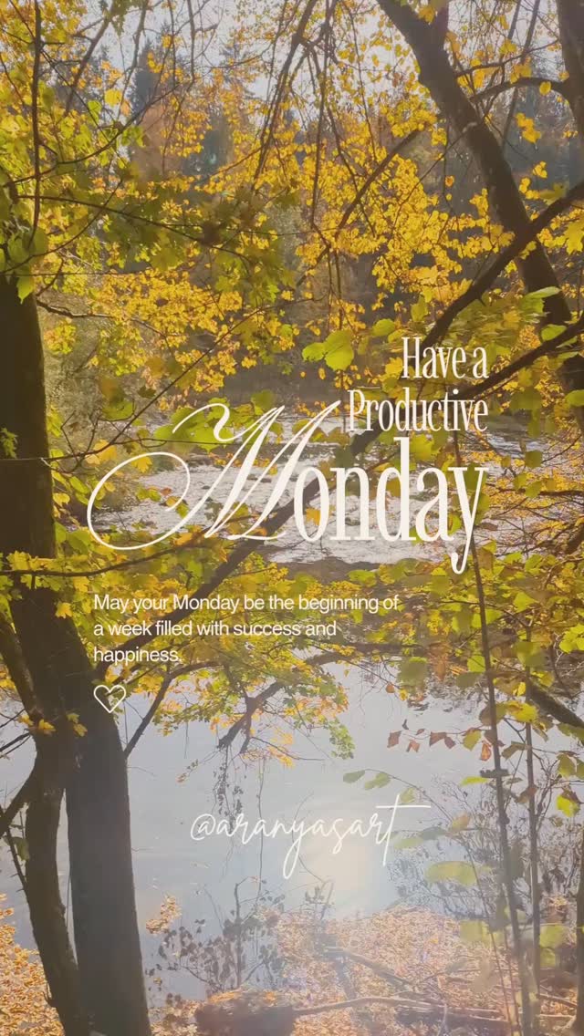 Möge dein Montag der Beginn einer Woche voller ✨Erfolg und 🍀Glück sein.
Lass dich von den Farben des Herbstes inspirierenden. Egal, was diese Woche bringt, starte mit einem Lächeln. 🍂☺️
🫂Wenn dir der Montag schwerfällt:
"Es scheint immer unmöglich, bis es getan wird."
-Nelson Mandela-
💌Herzliche Grüße
Katharina
@aranyasart
#GutenMorgen #MontagSegen #Inspiration #nelsonmandela #montagmotivation #aranyasart #haveabeautifulday❤️